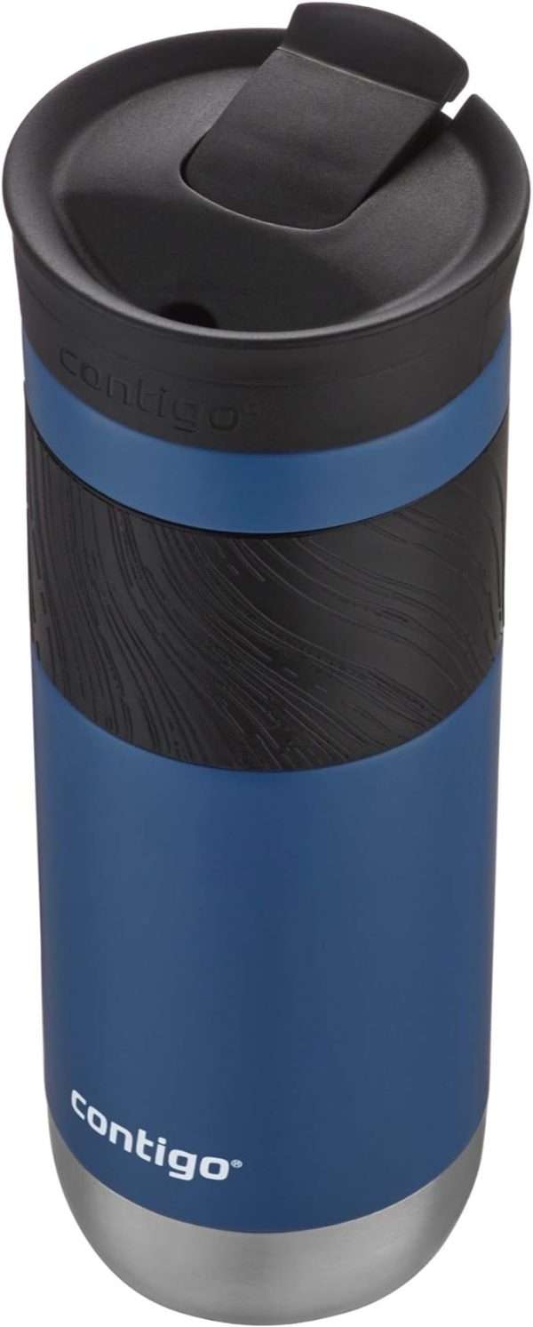 Contigo -Byron Vacuum-Insulated Stainless Steel Travel Mug with Leak-Proof Lid, Reusable Coffee Cup or Water Bottle, BPA-Free, Keeps Drinks Hot or Cold for Hours, 20oz 2-Pack, Sake & Blue Corn-1